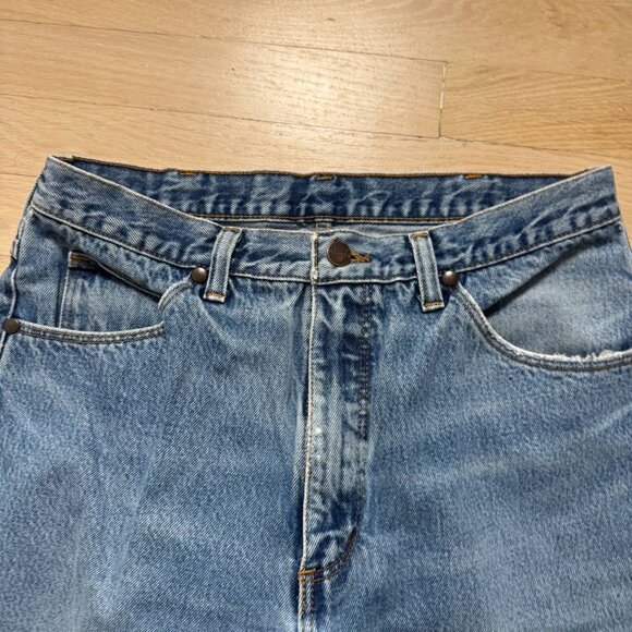 Wrangler cowboy cut blue jeans men’s size 33x33 - Picture 2 of 6